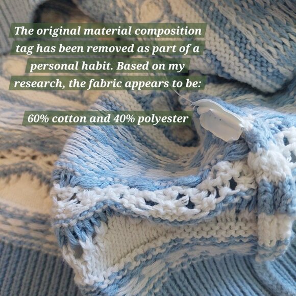 Stradivarius Knitted Vest - White & Blue, Size S, Classic & Chic - Picture 7 of 8